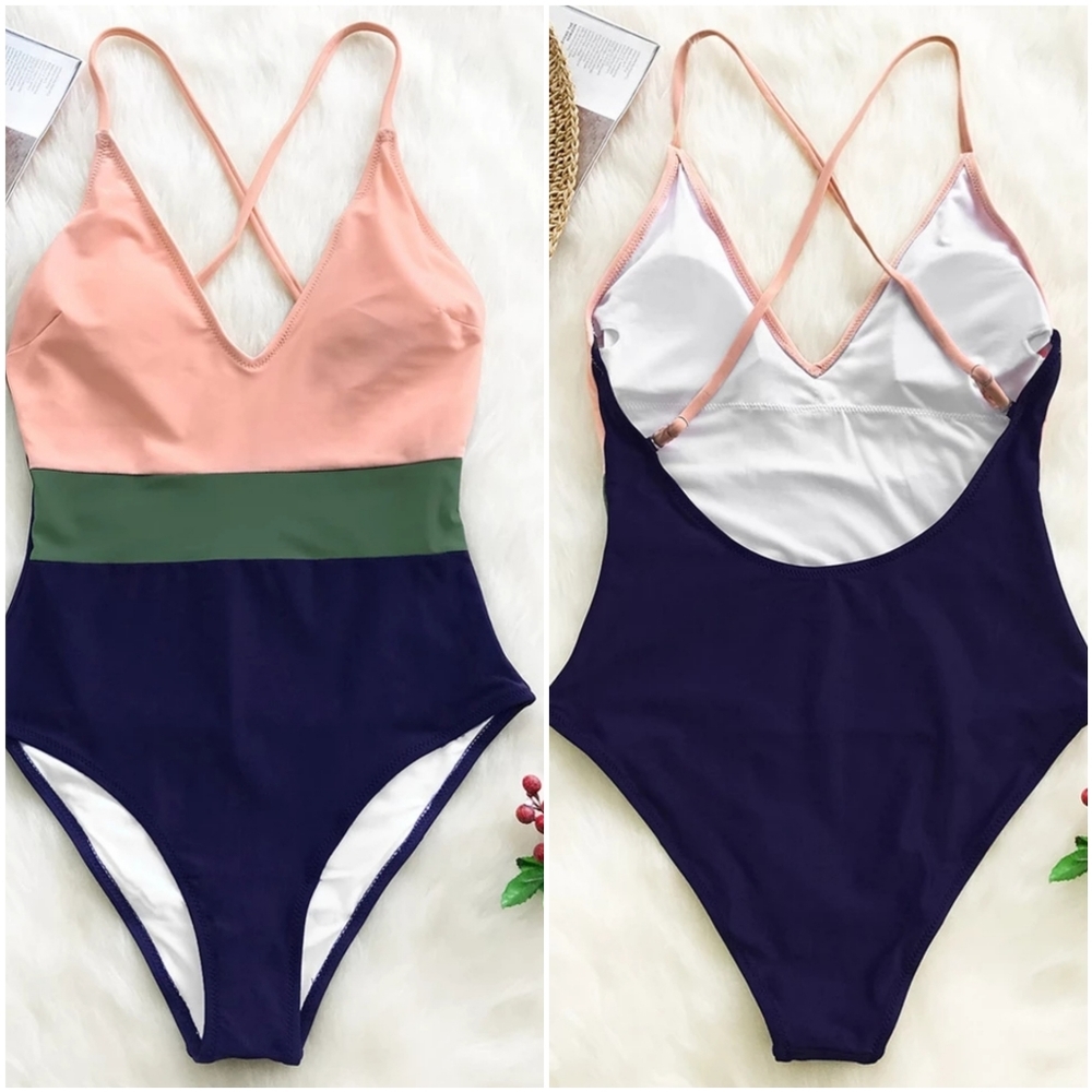 5⭐❤IN STOCK ❤ Color Block Monokini - Picture 3 of 5